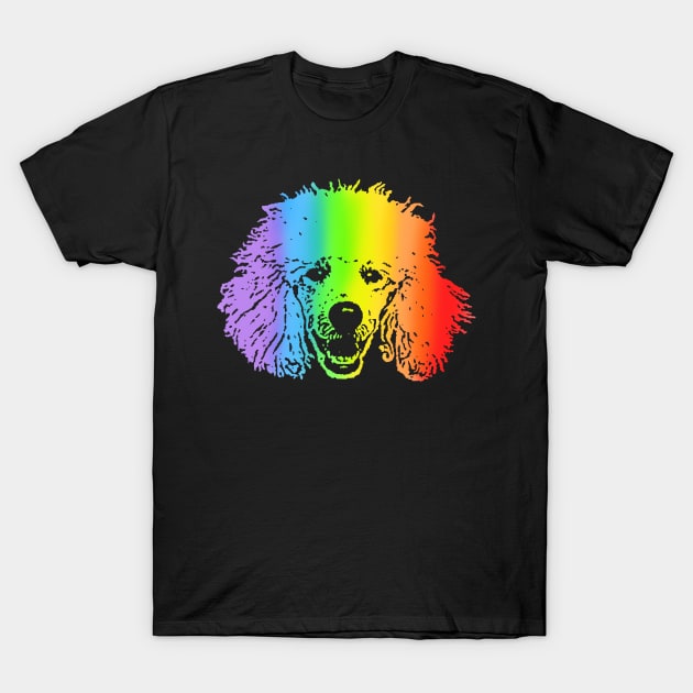 Rainbow Poodle T-Shirt by childofthecorn